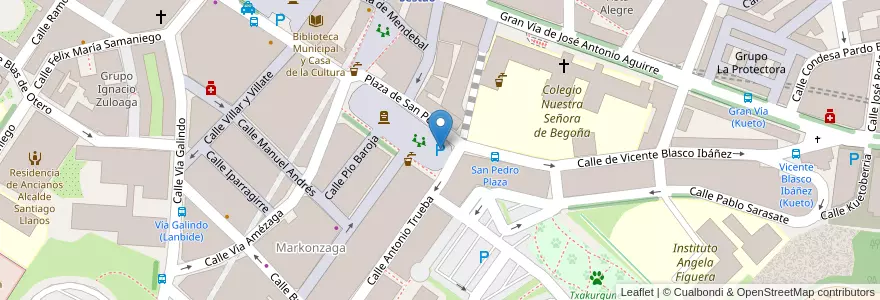 Mapa de ubicacion de Parking de San Pedro en 스페인, Euskadi, Bizkaia, Bilboaldea, Sestao.