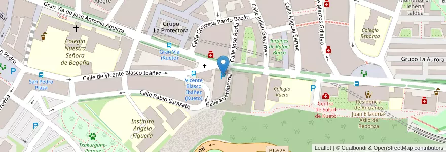 Mapa de ubicacion de Parking del Deposito de Aguas en 스페인, Euskadi, Bizkaia, Bilboaldea, Sestao.
