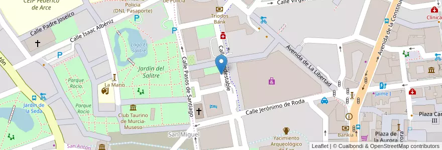 Mapa de ubicacion de Parking El Corte Inglés en Spagna, Región De Murcia, Región De Murcia, Área Metropolitana De Murcia, Murcia.