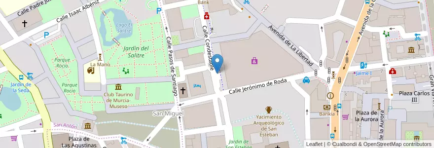 Mapa de ubicacion de Parking El Corte Inglés en İspanya, Región De Murcia, Región De Murcia, Área Metropolitana De Murcia, Murcia.