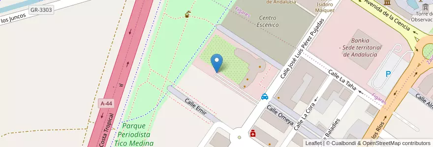 Mapa de ubicacion de Parking Forum en 스페인, Andalucía, Granada, Comarca De La Vega De Granada, 그라나다.