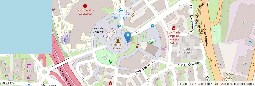 Mapa de ubicacion de Parking Hospital de Cruces en اسپانیا, Euskadi, Bizkaia, Bilboaldea, Barakaldo.