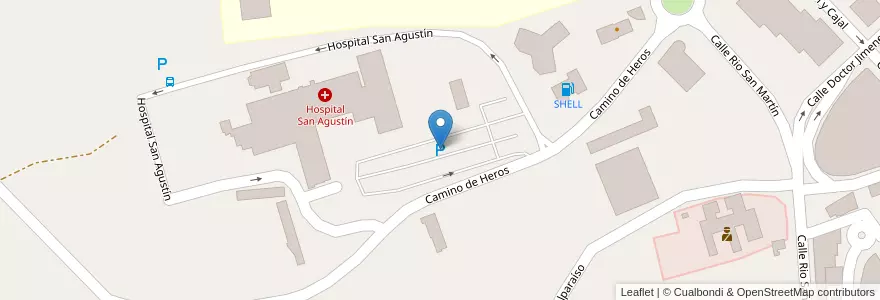 Mapa de ubicacion de Parking Hospital San Agustín en إسبانيا, أستورياس, أستورياس, Avilés.