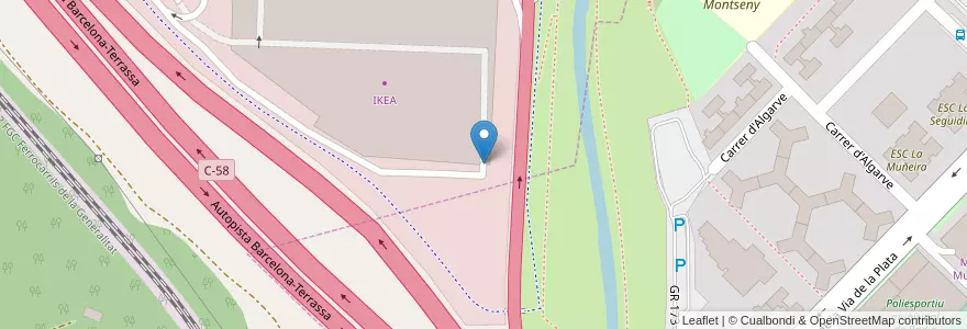 Mapa de ubicacion de Parking Ikea en 西班牙, Catalunya, Barcelona, Vallès Occidental, Badia Del Vallès.