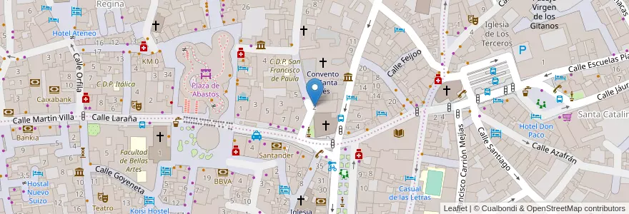 Mapa de ubicacion de Parking Imagen en 西班牙, 安达鲁西亚, Sevilla, Sevilla.
