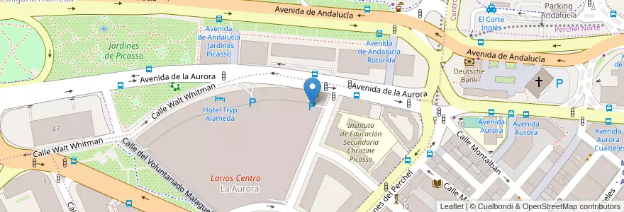 Mapa de ubicacion de Parking Larios Centro en España, Andalucía, Málaga, Málaga-Costa Del Sol, Málaga.