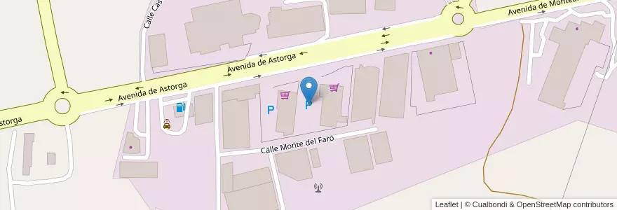 Mapa de ubicacion de Parking Lidl en Spain, Castile And León, León, El Bierzo, Ponferrada.