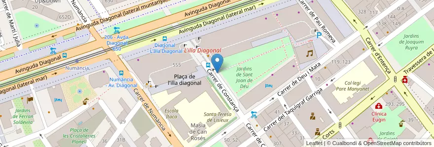 Mapa de ubicacion de Parking "L'Illa" en スペイン, カタルーニャ州, Barcelona, バルサルネス, Barcelona.