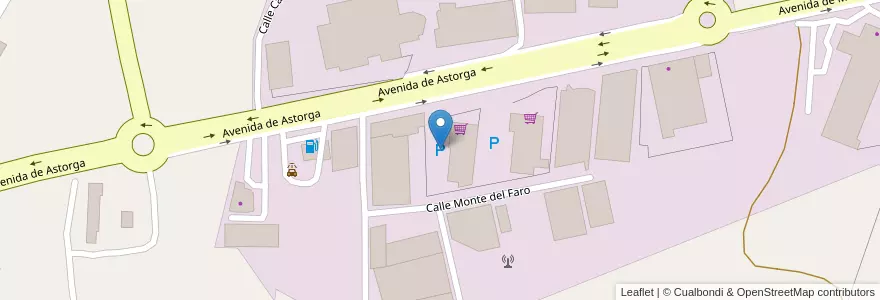 Mapa de ubicacion de Parking maxi Dia en Spanien, Kastilien Und León, León, El Bierzo, Ponferrada.