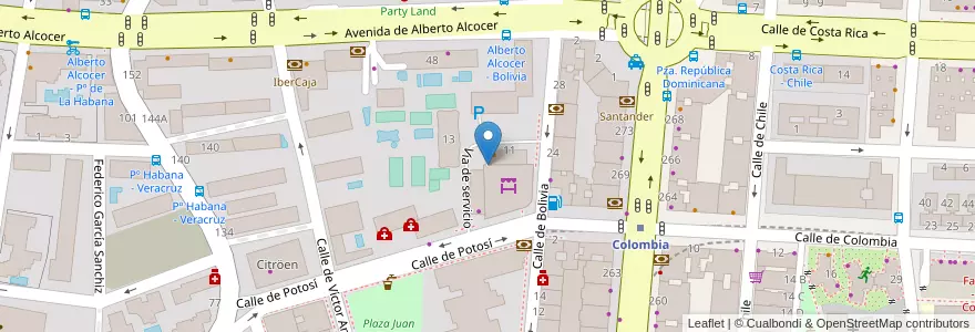 Mapa de ubicacion de Parking Mercado de Chamartín en 스페인, Comunidad De Madrid, Comunidad De Madrid, Área Metropolitana De Madrid Y Corredor Del Henares, 마드리드.