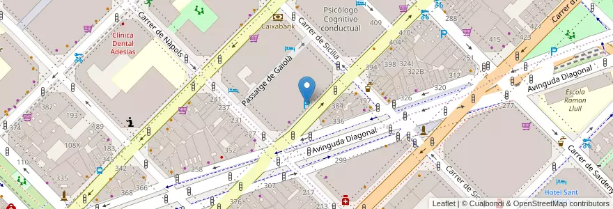 Mapa de ubicacion de Parking NN Valencia en اسپانیا, Catalunya, Barcelona, Barcelonès, Barcelona.