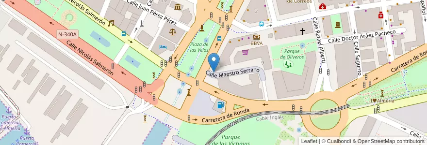 Mapa de ubicacion de Parking Oliveros en Spain, Andalusia, Almeria, Almeria.