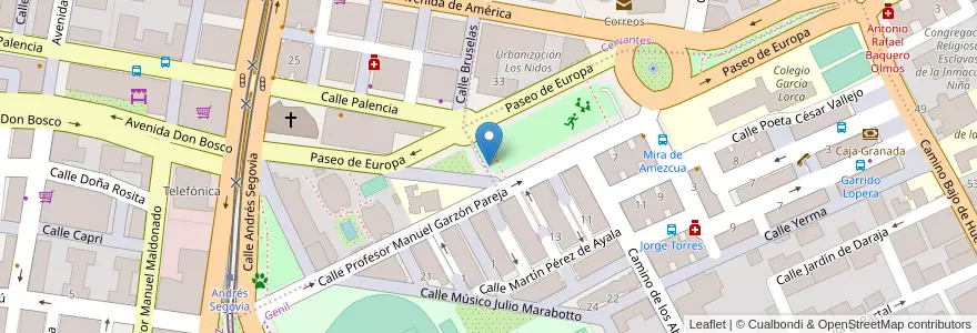 Mapa de ubicacion de Parking Palencia en Spain, Andalusia, Granada, Comarca De La Vega De Granada, Granada.