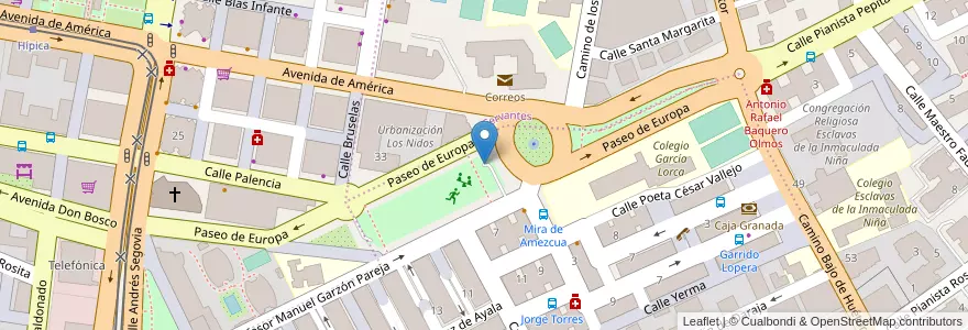 Mapa de ubicacion de Parking Palencia en Espanha, Andaluzia, Granada, Comarca De La Vega De Granada, Granada.