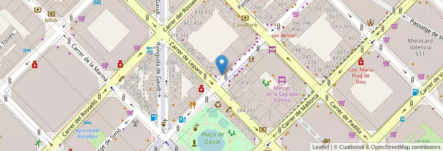 Mapa de ubicacion de Parking Pirineu en España, Catalunya, Barcelona, Barcelonès, Barcelona.