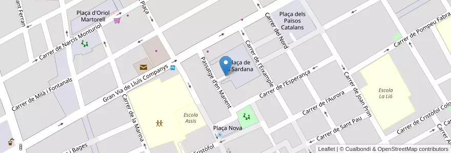 Mapa de ubicacion de Parking Plaça de la Sardana en Espagne, Catalogne, Barcelone, Maresme, Premià De Mar.