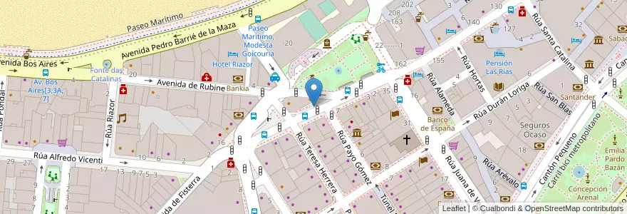 Mapa de ubicacion de Parking Plaza Pontevedra en Spanien, Galicien, A Coruña, A Coruña, A Coruña.