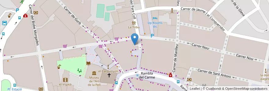 Mapa de ubicacion de Parking Portal de la Rambla en Spanje, Catalonië, Barcelona, Osona, Vic.