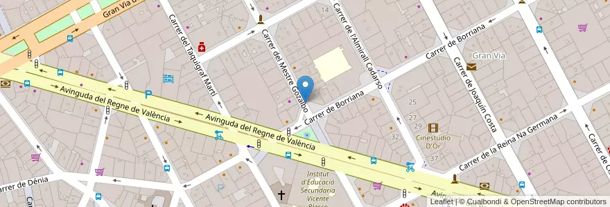 Mapa de ubicacion de Parking Reino de Valencia en Spagna, Comunitat Valenciana, Valencia, Comarca De València, Valencia.