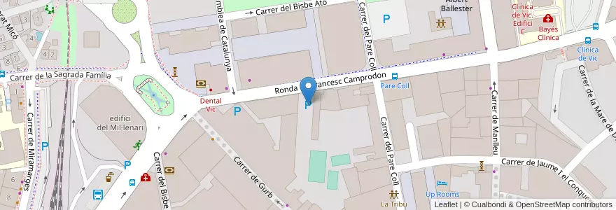 Mapa de ubicacion de Parking Ronda Pare Coll en Sepanyol, Catalunya, Barcelona, Osona, Vic.