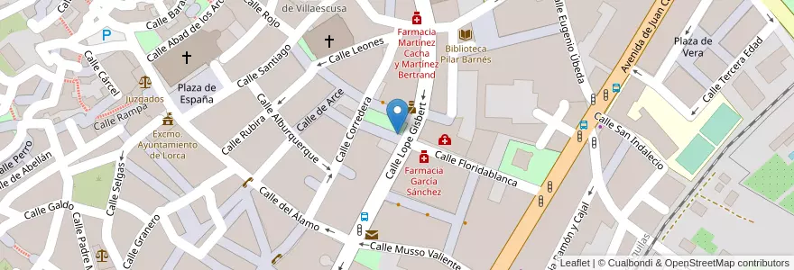 Mapa de ubicacion de Parking San Vicente en スペイン, ムルシア州, ムルシア州, Alto Guadalentín, Lorca.