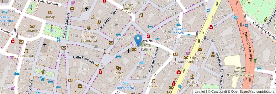 Mapa de ubicacion de Parking Santa Eulalia en Spagna, Castilla Y León, Salamanca, Campo De Salamanca, Salamanca.