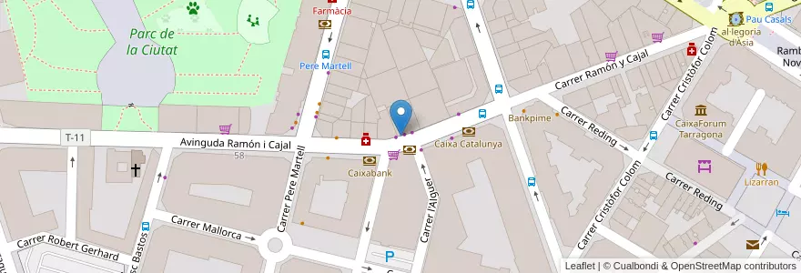 Mapa de ubicacion de Parking Sata en 스페인, Catalunya, Tarragona, Tarragonès, 타라고나.