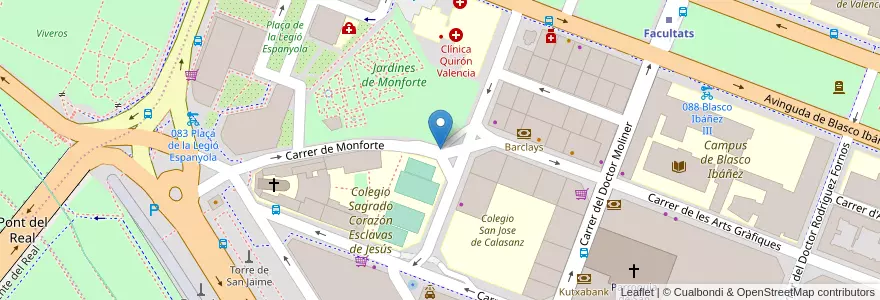Mapa de ubicacion de Parking Severo Ochoa en Испания, Валенсия, Валенсия, Comarca De València, Валенсия.