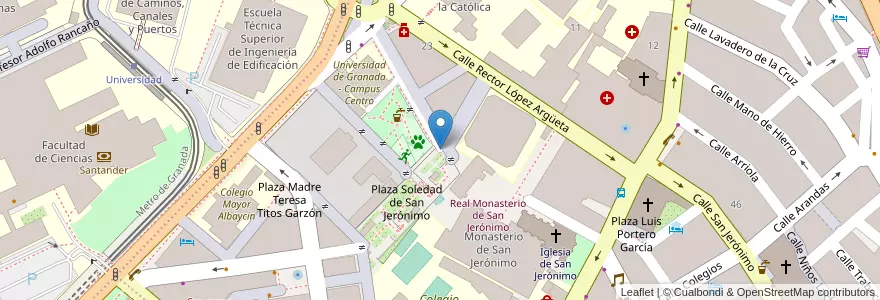 Mapa de ubicacion de Parking Severo Ochoa en اسپانیا, Andalucía, Granada, Comarca De La Vega De Granada, Granada.