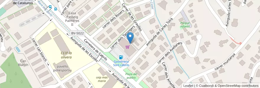 Mapa de ubicacion de Parking sorli soterrani en 스페인, Catalunya, Barcelona, Maresme, Cabrils.