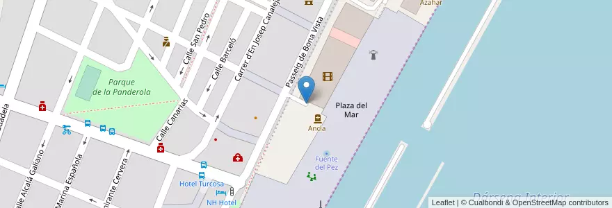Mapa de ubicacion de Parking Subterráneo Puerto Azahar en إسبانيا, منطقة بلنسية, Castelló / Castellón, La Plana Alta, Castelló De La Plana.