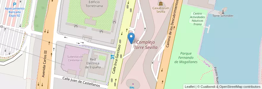 Mapa de ubicacion de Parking Torre Sevilla en Spagna, Andalucía, Sevilla, Siviglia.