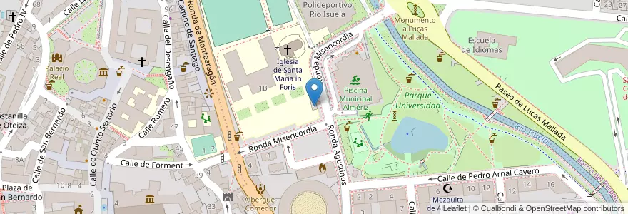 Mapa de ubicacion de Parking Universidad en スペイン, アラゴン州, ウエスカ, Hoya De Huesca / Plana De Uesca, ウエスカ.
