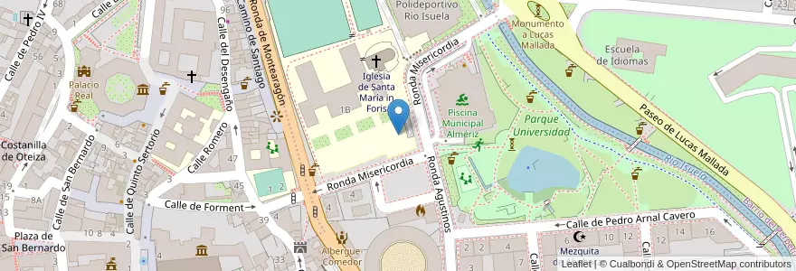 Mapa de ubicacion de Parking Universidad en 西班牙, Aragón, Huesca, Hoya De Huesca / Plana De Uesca, Huesca.
