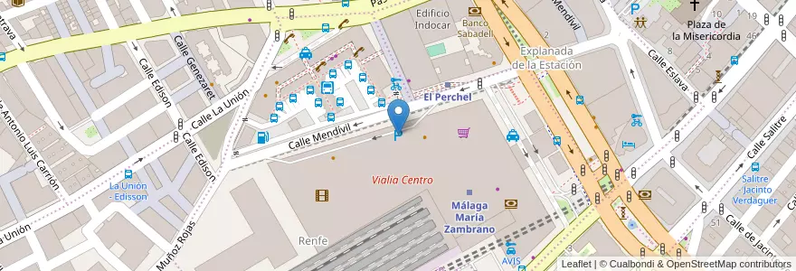Mapa de ubicacion de Parking Vialia en 西班牙, 安达鲁西亚, Málaga, Málaga-Costa Del Sol, Málaga.