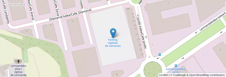 Mapa de ubicacion de Parking vigilado de Camiones en 西班牙, 巴斯克, Araba/Álava, Gasteizko Kuadrilla/Cuadrilla De Vitoria, Vitoria-Gasteiz.
