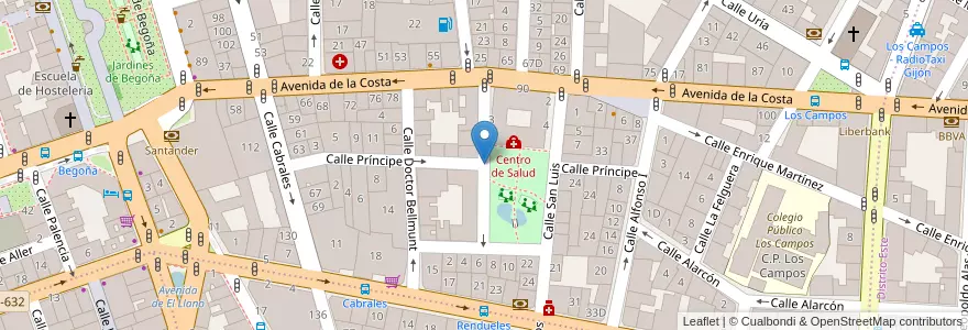 Mapa de ubicacion de Parking Zarracina en 스페인, 아스투리아스, 아스투리아스, Gijón/Xixón.