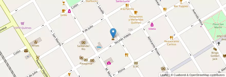 Mapa de ubicacion de Parking en 阿根廷, 布宜诺斯艾利斯省, Partido De Quilmes, Quilmes.