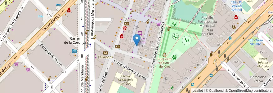 Mapa de ubicacion de Parkng Mercat del Clot en Spagna, Catalunya, Barcelona, Barcelonès, Barcelona.