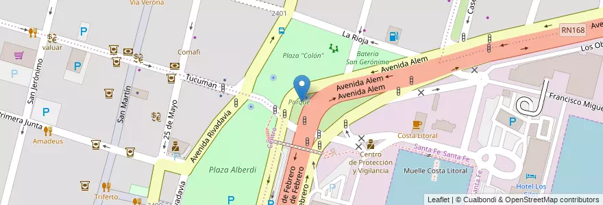 Mapa de ubicacion de Parque en الأرجنتين, سانتا في, إدارة العاصمة, سانتا في العاصمة, سانتا في.