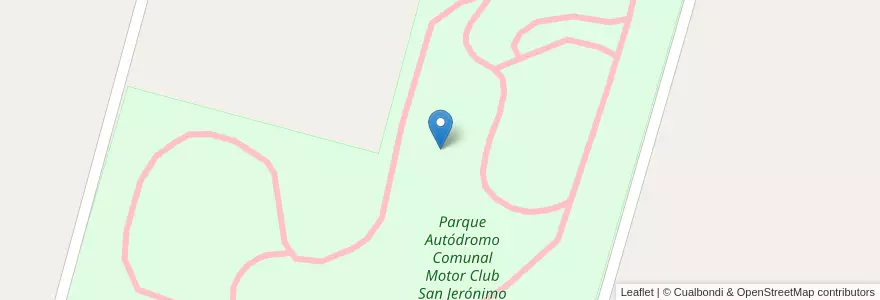 Mapa de ubicacion de Parque Autódromo Comunal Motor Club San Jerónimo Norte en アルゼンチン, サンタフェ州, Departamento Las Colonias, Municipio De San Jerónimo Norte.