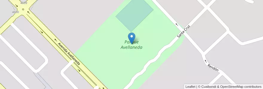 Mapa de ubicacion de Parque Avellaneda en Argentinië, Buenos Aires, Partido De Olavarría, Olavarría.