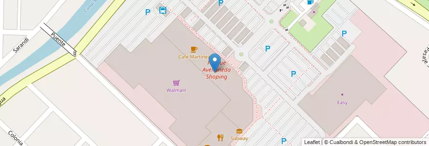 Mapa de ubicacion de Parque Avellaneda Shoping en 阿根廷, 布宜诺斯艾利斯省, Partido De Avellaneda, Sarandí.