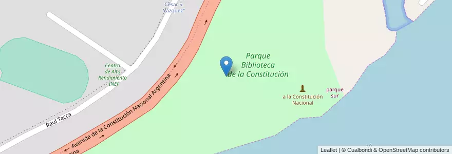 Mapa de ubicacion de Parque Biblioteca de la Constitución en Аргентина, Санта-Фе, Departamento La Capital, Santa Fe Capital.