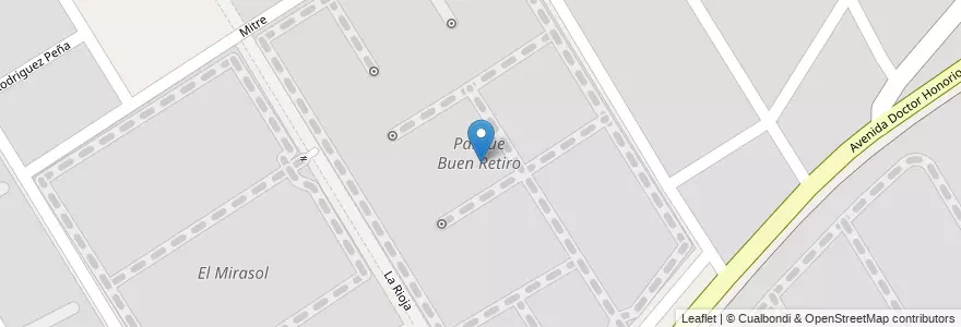 Mapa de ubicacion de Parque Buen Retiro en آرژانتین, استان بوئنوس آیرس, Partido Del Pilar, Villa Rosa.