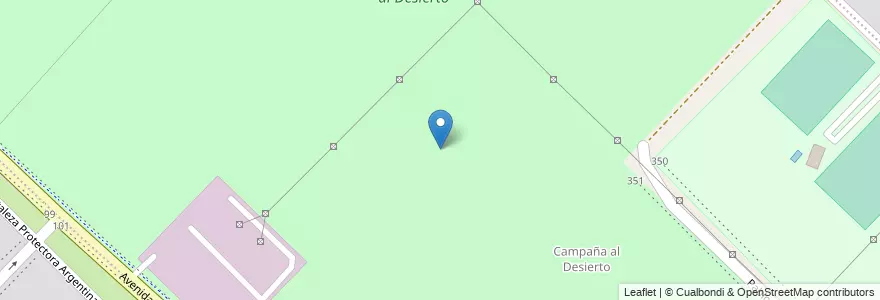 Mapa de ubicacion de Parque Campaña al Desierto en آرژانتین, استان بوئنوس آیرس, Partido De Bahía Blanca, Bahía Blanca.