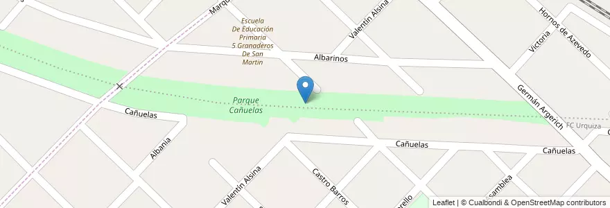 Mapa de ubicacion de Parque Cañuelas en Argentina, Provincia Di Buenos Aires, Partido De Hurlingham, Hurlingham.