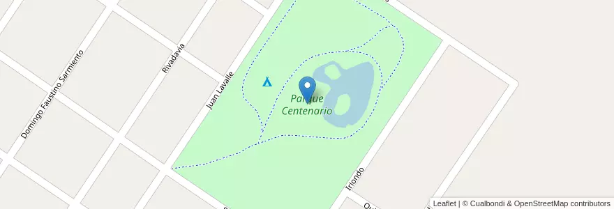 Mapa de ubicacion de Parque Centenario en アルゼンチン, サンタフェ州, Departamento Caseros, Municipio De Chabás.