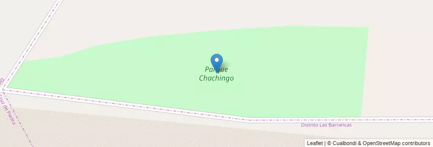 Mapa de ubicacion de Parque Chachingo en Argentinië, Chili, Mendoza, Departamento Maipú, Distrito Rodeo Del Medio.