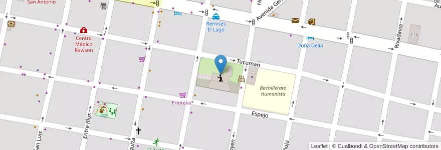 Mapa de ubicacion de Parque Chiariza en アルゼンチン, エントレ・リオス州, Departamento Concordia, Distrito Suburbios, Concordia, Concordia.